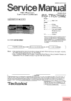 Technics - RSTR-575-M-2 - Service manual 